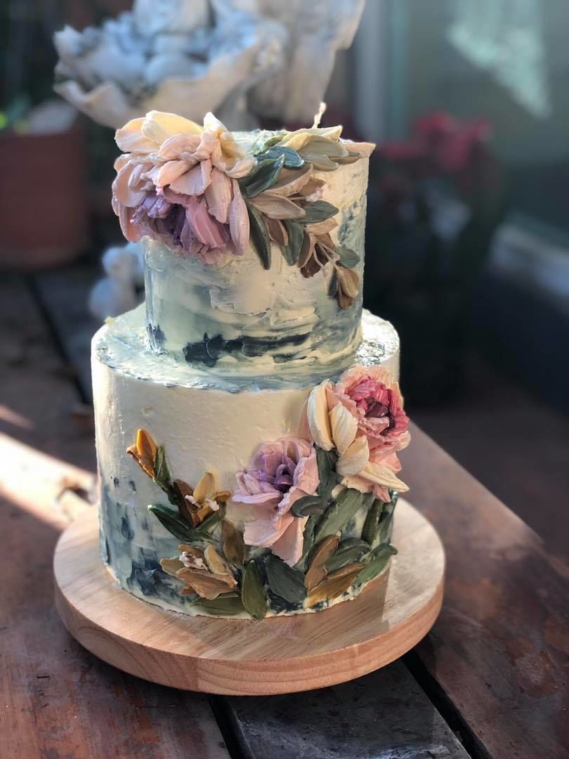 Špachtlování dortů krémem